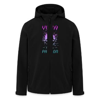 YOGA - Recycelte Männer Softshell-Jacke von Stanley/Stella - Schwarz - Vorne - AI Model Male 185 light (185cm)