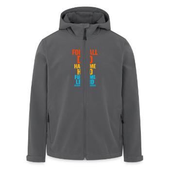 FUSSBALL-VATER - Recycelte Männer Softshell-Jacke von Stanley/Stella - Anthrazit - Vorne - AI Model Male 185 light (185cm)