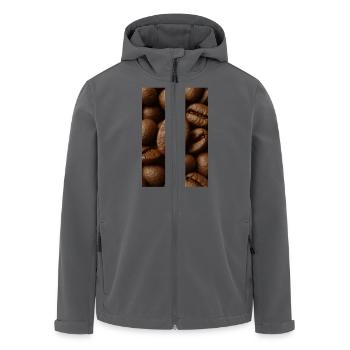 Kaffeebohnen - Die Grundlage für guten Kaffee - Recycelte Männer Softshell-Jacke von Stanley/Stella - Schwarz - Vorne - AI Model Male 185 light (185cm)