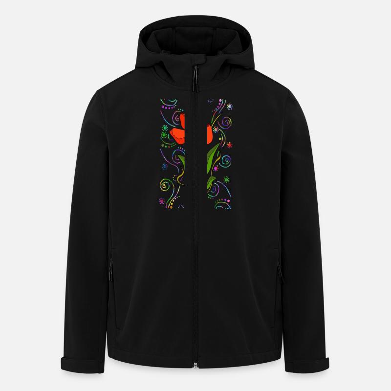 Fleur - Veste softshell homme en polyester recyclé Stanley/Stella - noir