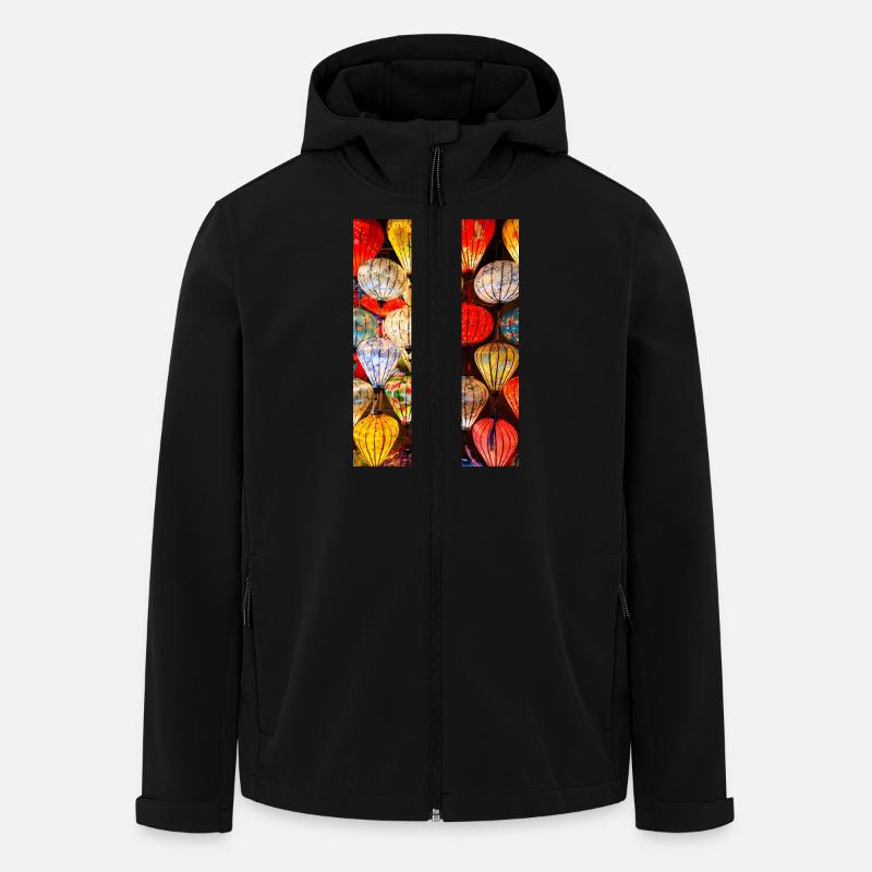 Laternenzauber Vietnams - Recycelte Männer Softshell-Jacke von Stanley/Stella - Schwarz