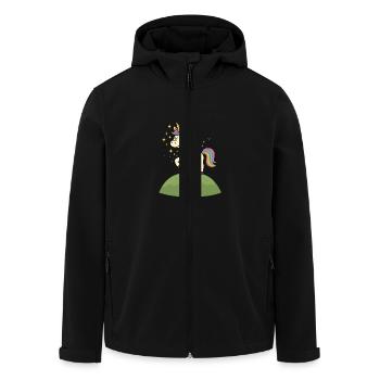 Ich bin einmalig und das ist gut so removebg pr - Recycelte Männer Softshell-Jacke von Stanley/Stella - Schwarz - Vorne - AI Model Male 185 light (185cm)