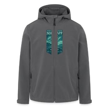 Nordkapp Norway Polarstil Weltkugel & Koordinaten - Recycelte Männer Softshell-Jacke von Stanley/Stella - Schwarz - Vorne - AI Model Male 185 light (185cm)