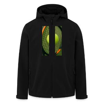 Sportarten - Tennis - Recycelte Männer Softshell-Jacke von Stanley/Stella - Schwarz - Vorne - AI Model Male 185 light (185cm)