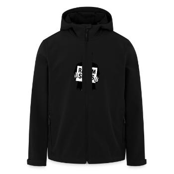 Le racisme craint - Veste softshell homme en polyester recyclé Stanley/Stella - noir - Devant - AI Model Male 185 light (185cm)