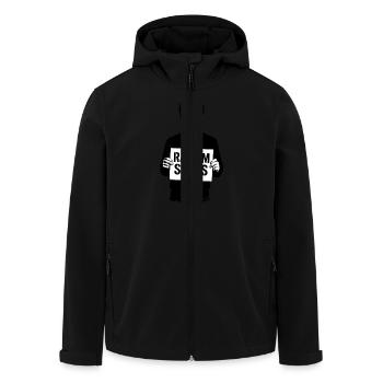 Le racisme craint - Veste softshell homme en polyester recyclé Stanley/Stella - noir - Devant - AI Model Male 185 light (185cm)