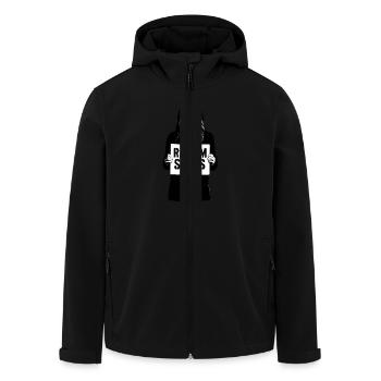 Le racisme craint - Veste softshell homme en polyester recyclé Stanley/Stella - noir - Devant - AI Model Male 185 light (185cm)