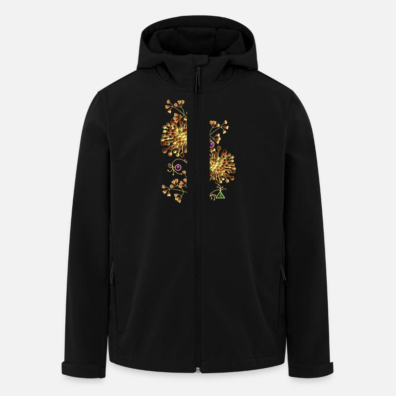 Blumen - Recycelte Männer Softshell-Jacke von Stanley/Stella - Schwarz