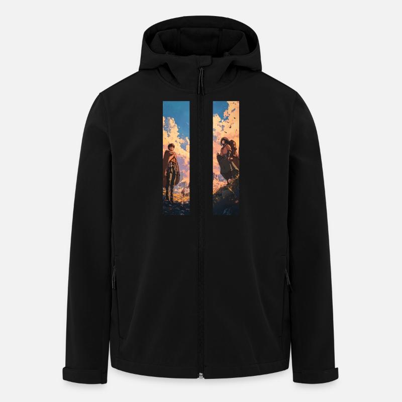 Epic Anime Journey Begins - Men’s Recycled Softshell Jacket by Stanley/Stella - black
