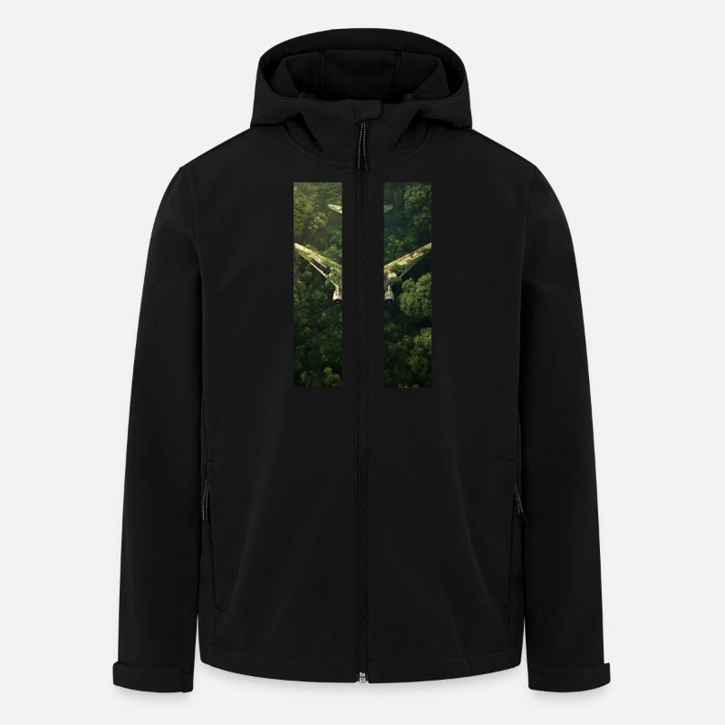 Abandoned Jungle Airplane Wreck - Men’s Recycled Softshell Jacket by Stanley/Stella - black