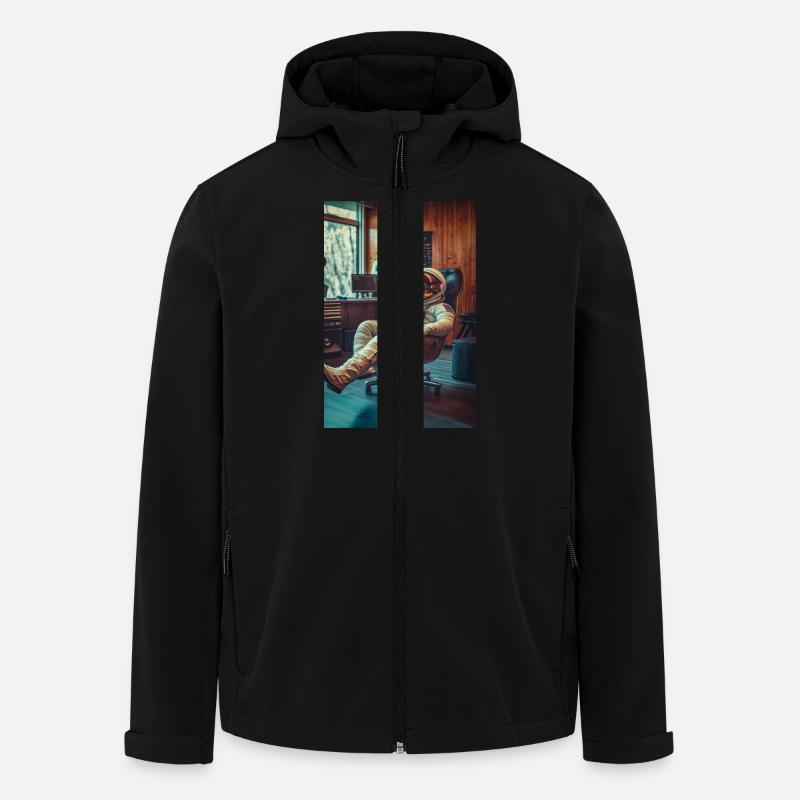 Chill Astronaut in Office - Men’s Recycled Softshell Jacket by Stanley/Stella - black