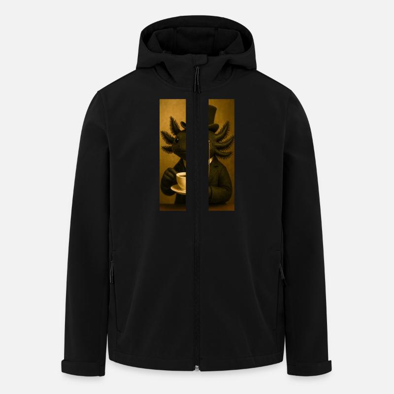 Infusion sophistiquée d’axolotl - Veste softshell homme en polyester recyclé Stanley/Stella - noir