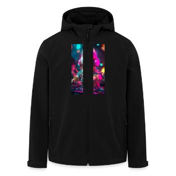 DJ Baby Droppin' Beats - Recycelte Männer Softshell-Jacke von Stanley/Stella - Schwarz - Vorne - AI Model Male 185 light (185cm)