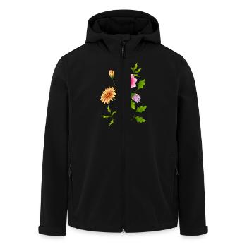 Blumen - Recycelte Männer Softshell-Jacke von Stanley/Stella - Schwarz - Vorne - AI Model Male 185 light (185cm)