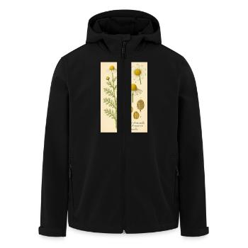 Vintage Kamille Botanische Kunst - Recycelte Männer Softshell-Jacke von Stanley/Stella - Schwarz - Vorne - AI Model Male 185 light (185cm)