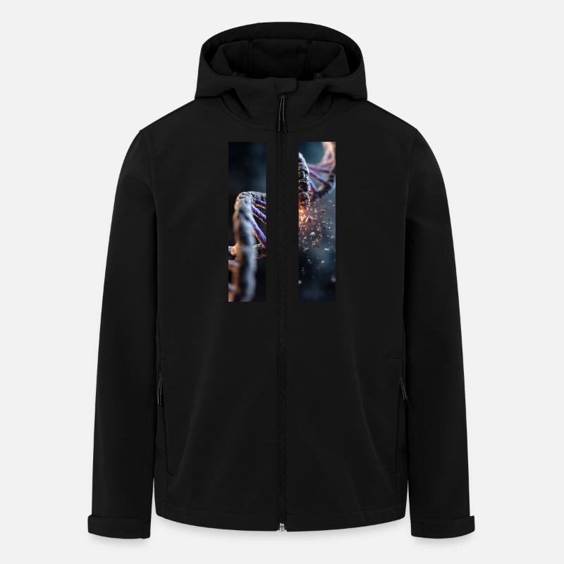 DNA Breakdown Explosion - Men’s Recycled Softshell Jacket by Stanley/Stella - black