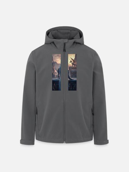 Dragon Queen at Sunset - Men’s Recycled Softshell Jacket by Stanley/Stella - black
