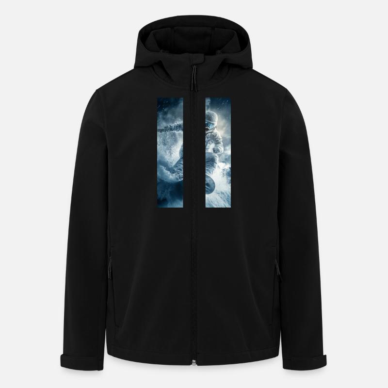 Frozen Thrill Snowboarder - Recycelte Männer Softshell-Jacke von Stanley/Stella - Schwarz