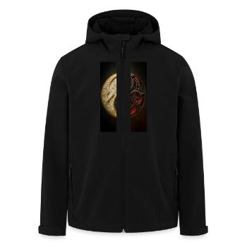 Cyber Yin Yang Gleichgewicht - Recycelte Männer Softshell-Jacke von Stanley/Stella - Schwarz - Vorne - AI Model Male 185 light (185cm)