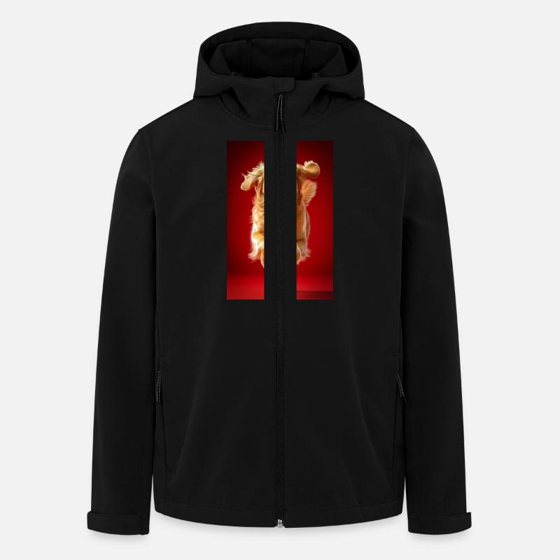 Joie dorée volante - Veste softshell homme en polyester recyclé Stanley/Stella - noir