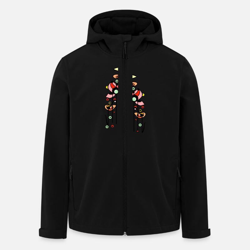 Blumen - Recycelte Männer Softshell-Jacke von Stanley/Stella - Schwarz