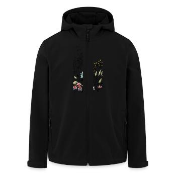 Blumen - Recycelte Männer Softshell-Jacke von Stanley/Stella - Schwarz - Vorne - AI Model Male 185 light (185cm)