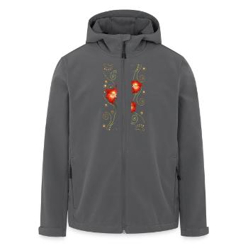 Blumen - Recycelte Männer Softshell-Jacke von Stanley/Stella - Schwarz - Vorne - AI Model Male 185 light (185cm)