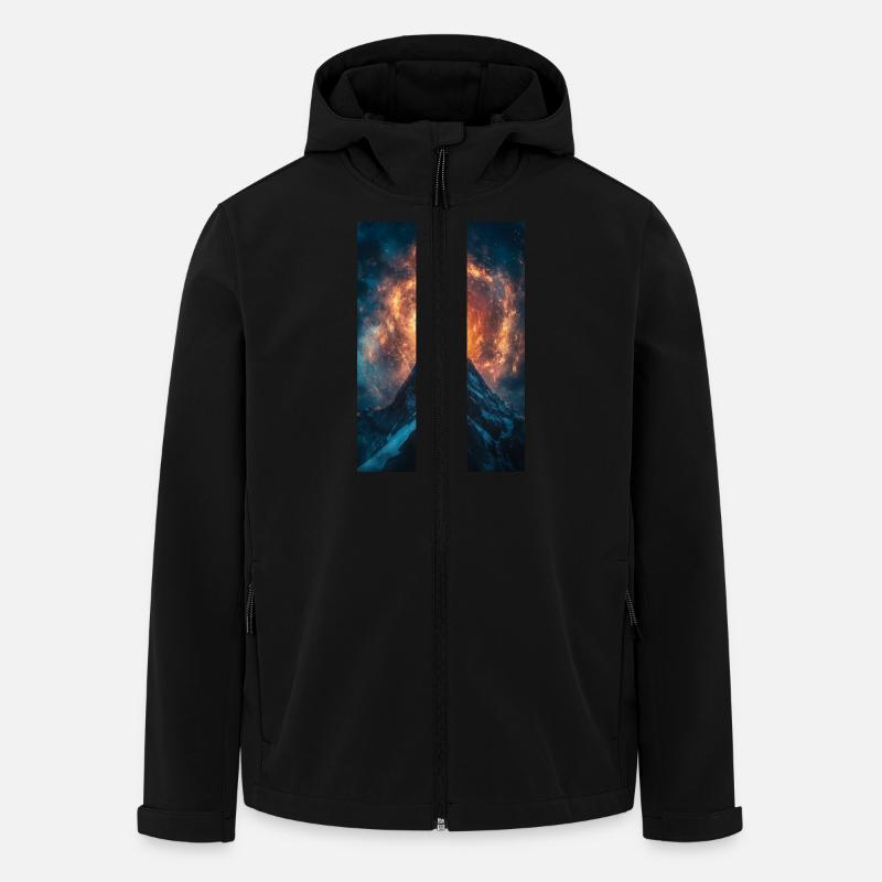 Sous le feu cosmique - Veste softshell homme en polyester recyclé Stanley/Stella - noir