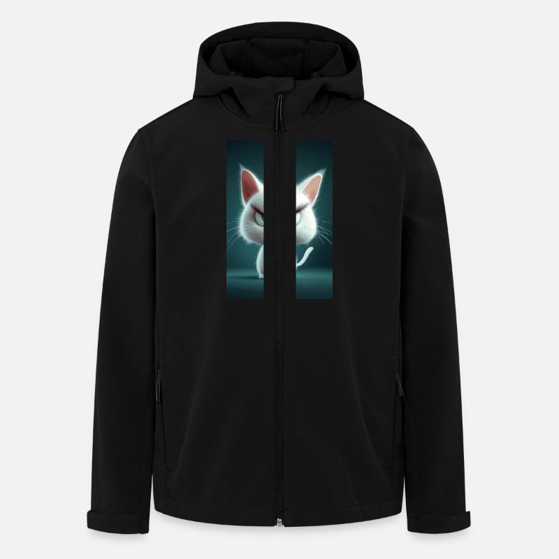 Wütend flauschige Katze - Recycelte Männer Softshell-Jacke von Stanley/Stella - Schwarz