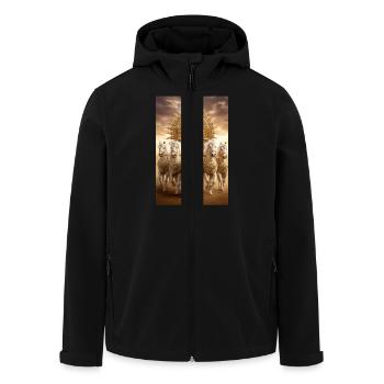 Divine Chariot of the Sun - Men’s Recycled Softshell Jacket by Stanley/Stella - black - Front - AI Model Male 185 light (185cm)