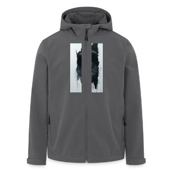 Piercing Primal Gaze - Men’s Recycled Softshell Jacket by Stanley/Stella - anthracite - Front - AI Model Male 185 light (185cm)
