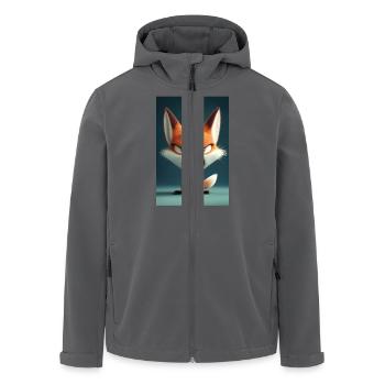 Furious Cartoon Fox Tantrum - Men’s Recycled Softshell Jacket by Stanley/Stella - black - Front - AI Model Male 185 light (185cm)
