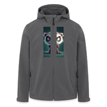 Dessin Animé Paresseux Attitude - Veste softshell homme en polyester recyclé Stanley/Stella - noir - Devant - AI Model Male 185 light (185cm)