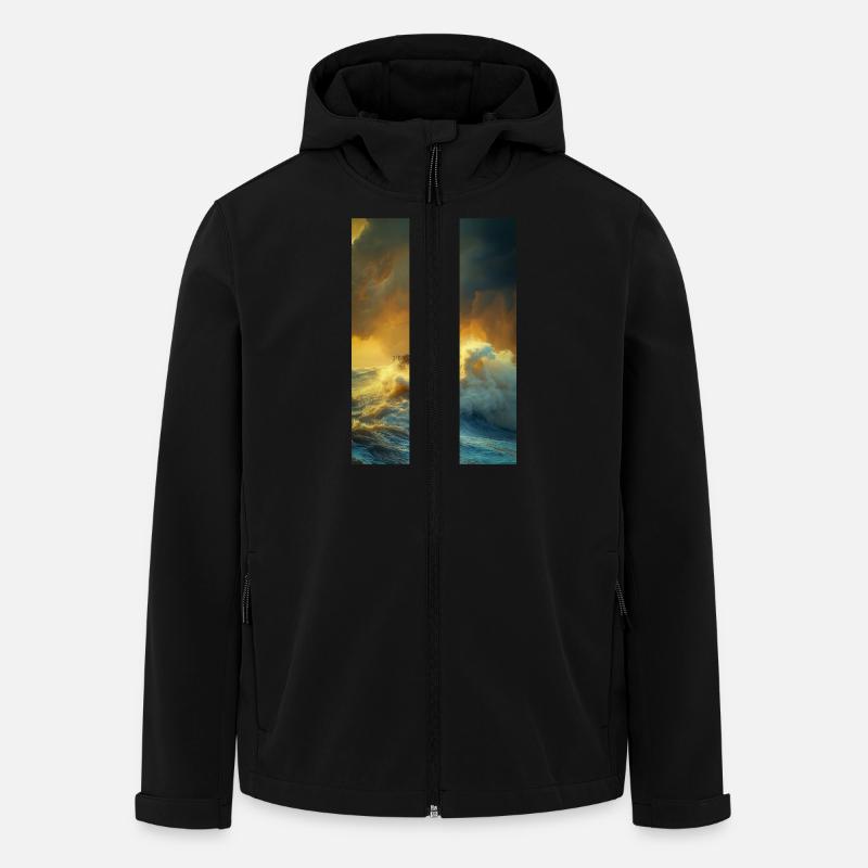 Leuchtturm im Sturm - Recycelte Männer Softshell-Jacke von Stanley/Stella - Schwarz