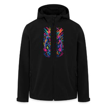 neonmuscles - Recycelte Männer Softshell-Jacke von Stanley/Stella - Schwarz - Vorne - AI Model Male 185 light (185cm)