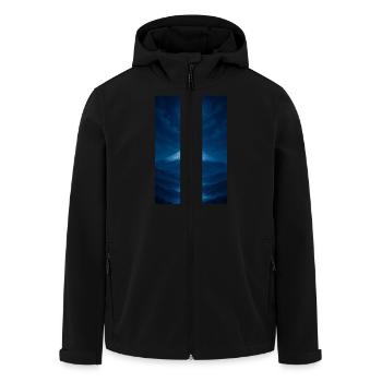 Der Mondfluss fließt hinunter - Recycelte Männer Softshell-Jacke von Stanley/Stella - Schwarz - Vorne - AI Model Male 185 light (185cm)