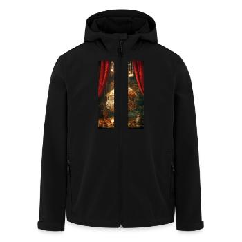 Royal Treasure Overflowing - Men’s Recycled Softshell Jacket by Stanley/Stella - black - Front - AI Model Male 185 light (185cm)