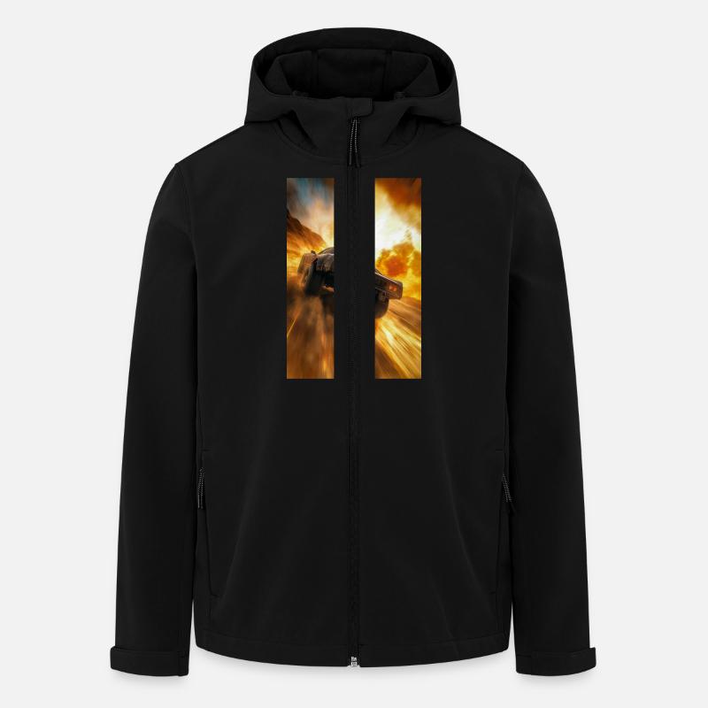 Muscle-Car in Firestorm Drift - Recycelte Männer Softshell-Jacke von Stanley/Stella - Schwarz