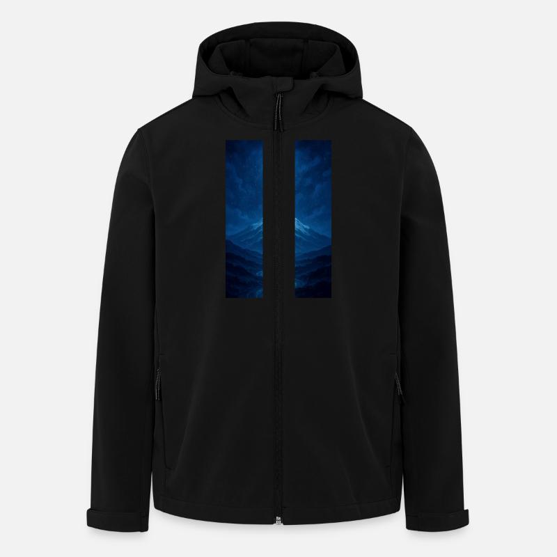 Moonlight River from the Sky - Men’s Recycled Softshell Jacket by Stanley/Stella - black