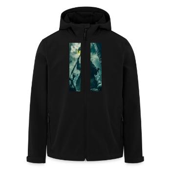 Der dunkle Totenbeschwörer erhebt sich - Recycelte Männer Softshell-Jacke von Stanley/Stella - Schwarz - Vorne - AI Model Male 185 light (185cm)