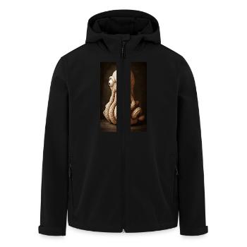 Peanut Octopus Madness - Men’s Recycled Softshell Jacket by Stanley/Stella - black - Front - AI Model Male 185 light (185cm)