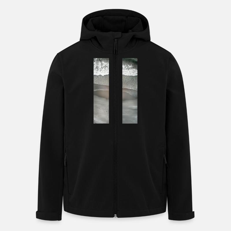Rotes Boot am Grauen Ufer - Recycelte Männer Softshell-Jacke von Stanley/Stella - Schwarz