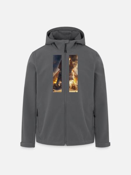 Awakened Sphinx of Fire - Men’s Recycled Softshell Jacket by Stanley/Stella - black