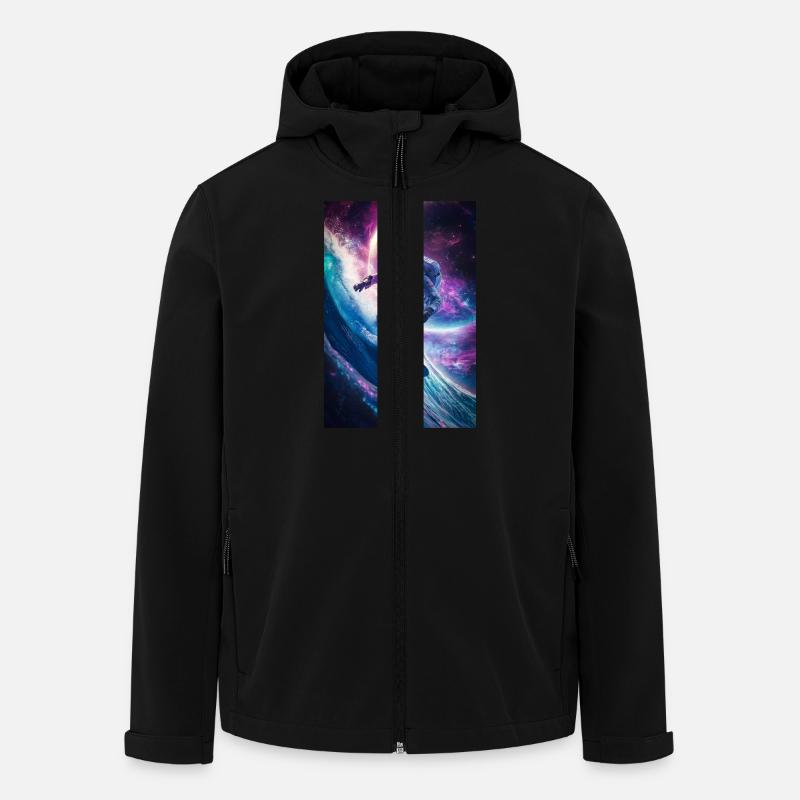 Surfing the Cosmic Wave - Men’s Recycled Softshell Jacket by Stanley/Stella - black