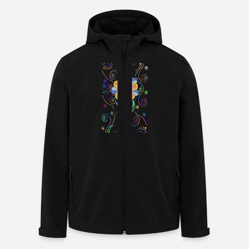 Flower - Men’s Recycled Softshell Jacket by Stanley/Stella - black