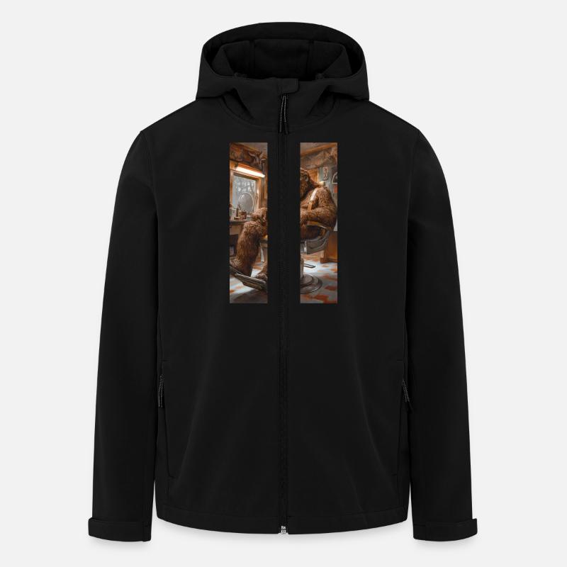 Gorilla wird gepflegt - Recycelte Männer Softshell-Jacke von Stanley/Stella - Schwarz