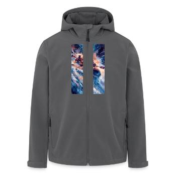Team Rush durch wilde Stromschnellen - Recycelte Männer Softshell-Jacke von Stanley/Stella - Schwarz - Vorne - AI Model Male 185 light (185cm)