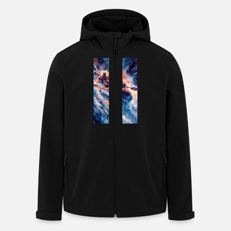 Team Rush Through Wild Rapids - Men’s Recycled Softshell Jacket by Stanley/Stella - black