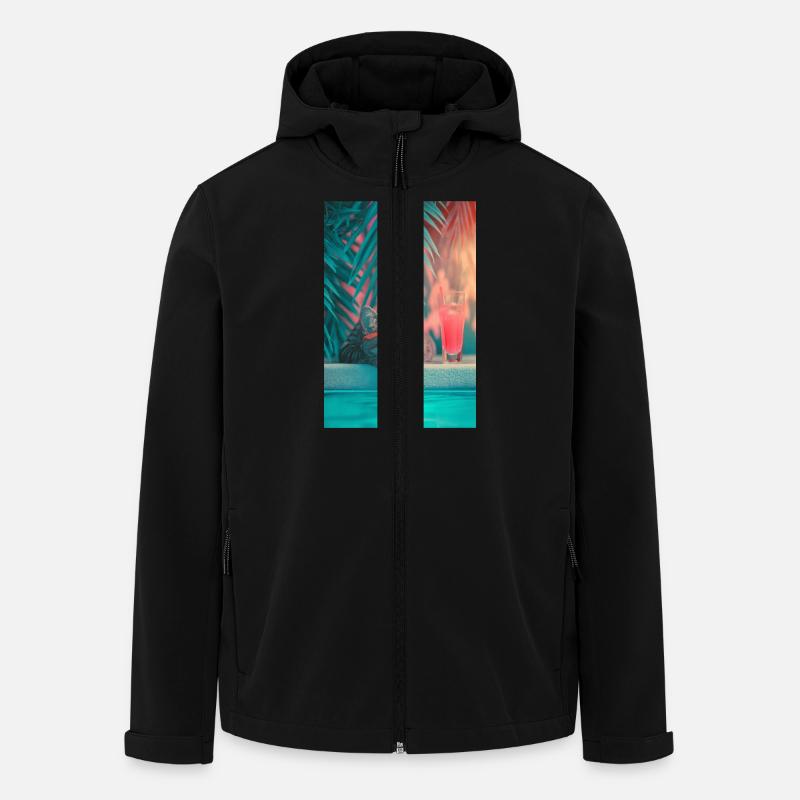 Cool Cat by the Pool - Men’s Recycled Softshell Jacket by Stanley/Stella - black