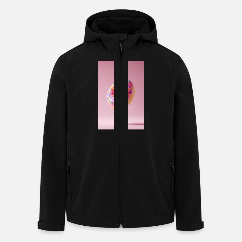 Rosa gefrostete Donut-Freude - Recycelte Männer Softshell-Jacke von Stanley/Stella - Schwarz